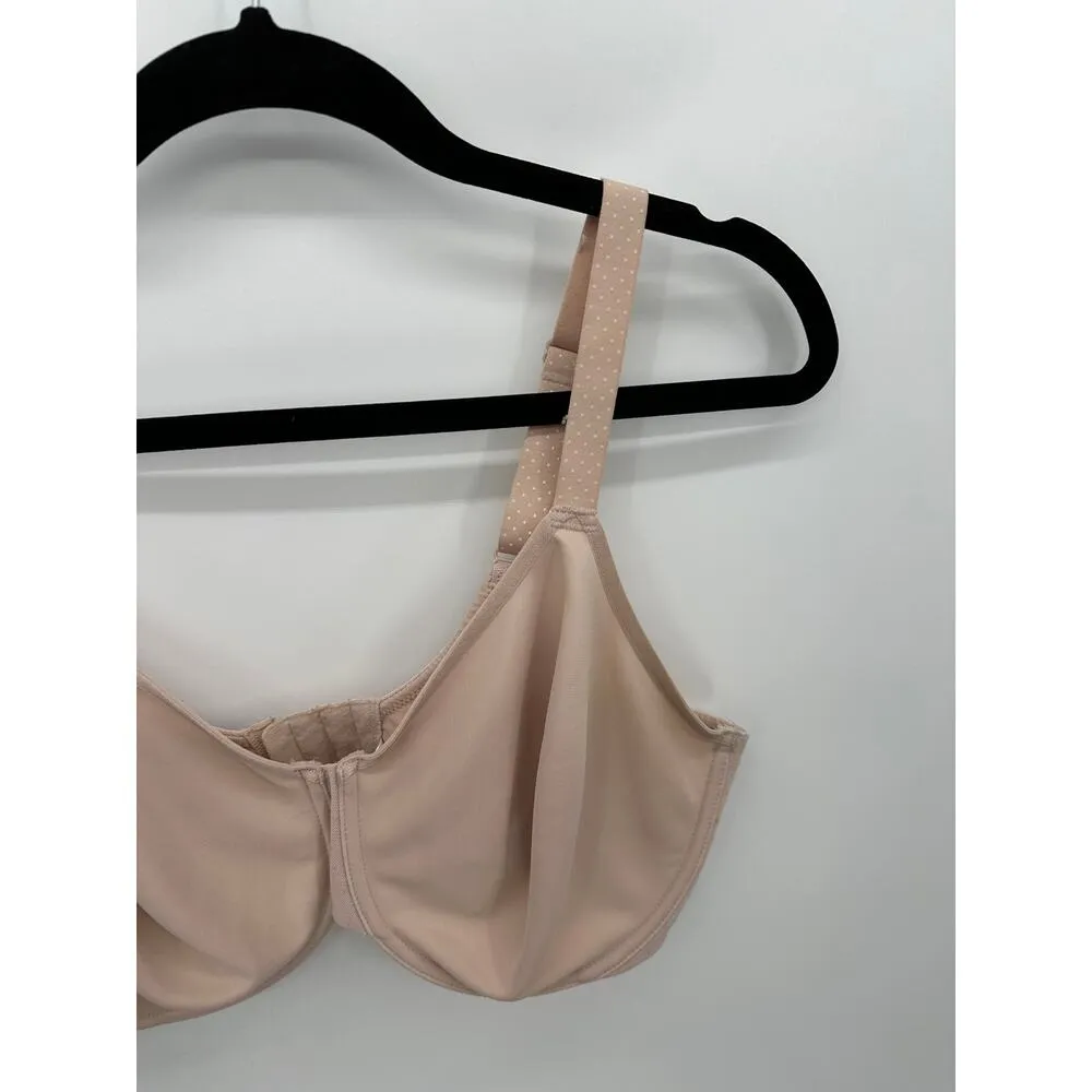 Wacoal Underwire Unpadded Bra Women 40DD Nude Beige Low Profile Minimizer - Image 3