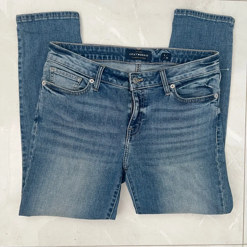 Lucky Brand Blue crop skinny Jeans 8/29 NWOT - Image 4