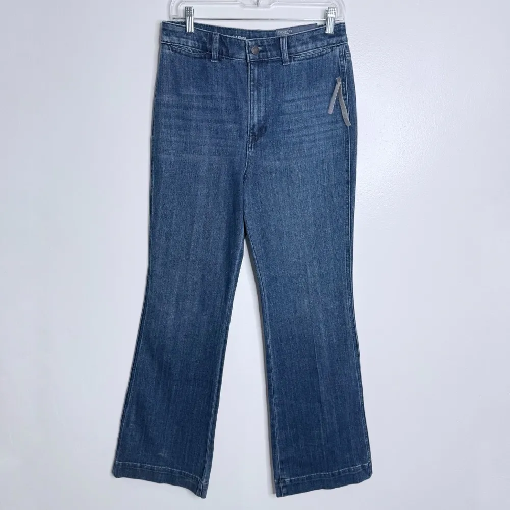 NWT Talbots Flawless High Waist Flare Jeans In Nova Wash Blue Full Length Size 6 - Image 2