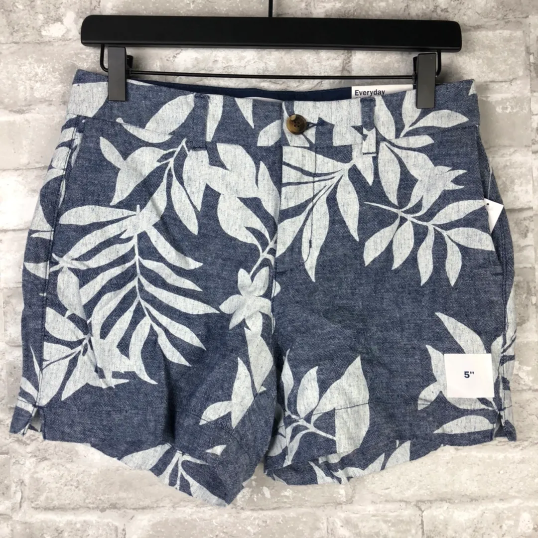 NWT  Printed Linen Everyday Shorts - Image 5