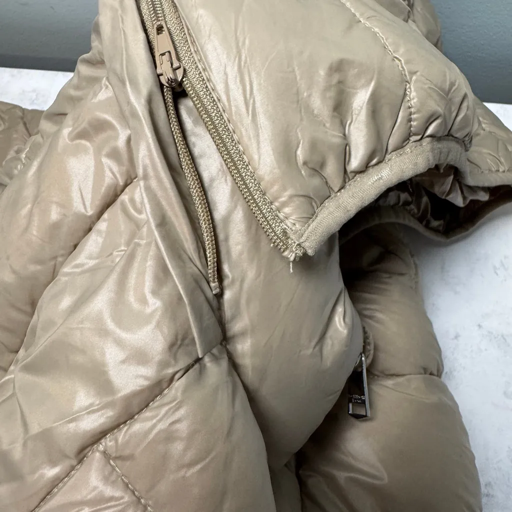 London Fog Packable Puffer Jacket XL Tan - Image 9