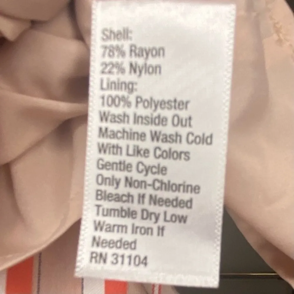 Kaari Blue Coral Tan Striped Halter Tier Dress Size Small Petite NWOT - Image 6