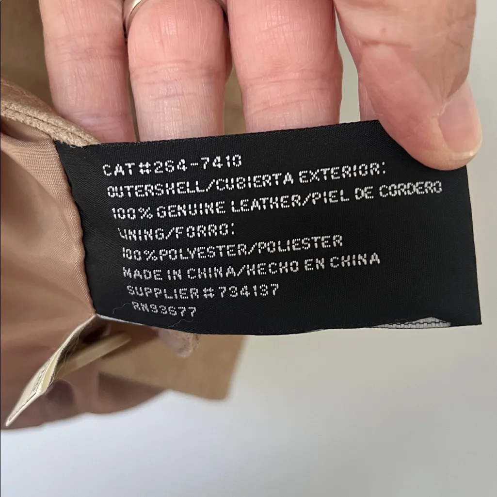 Vintage St. John’s Bay 100% Leather Jacket Camel Brown Size 1X 90s Classic - Image 6