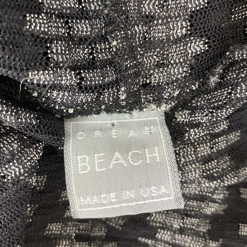 Dream Beach Gray & Black Long Sleeve Hoody Swim Bathing Suit Cover Up Dress L Size L - Image 4