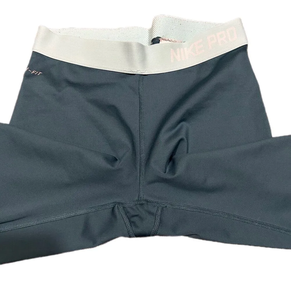 Nike Pro Dri-Fit Small Teal Crop Legging - Image 6