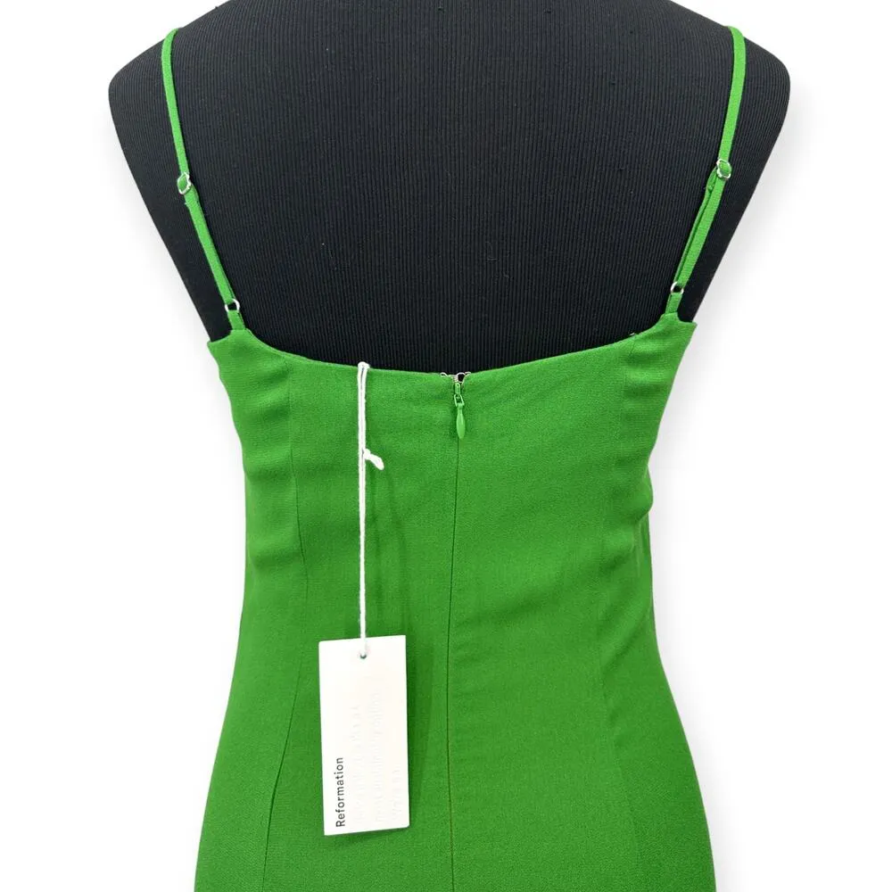 Reformation | NWT | Size 2 | Liya Crepe Sleeveless Midi Dress in Kelly Green - Image 7