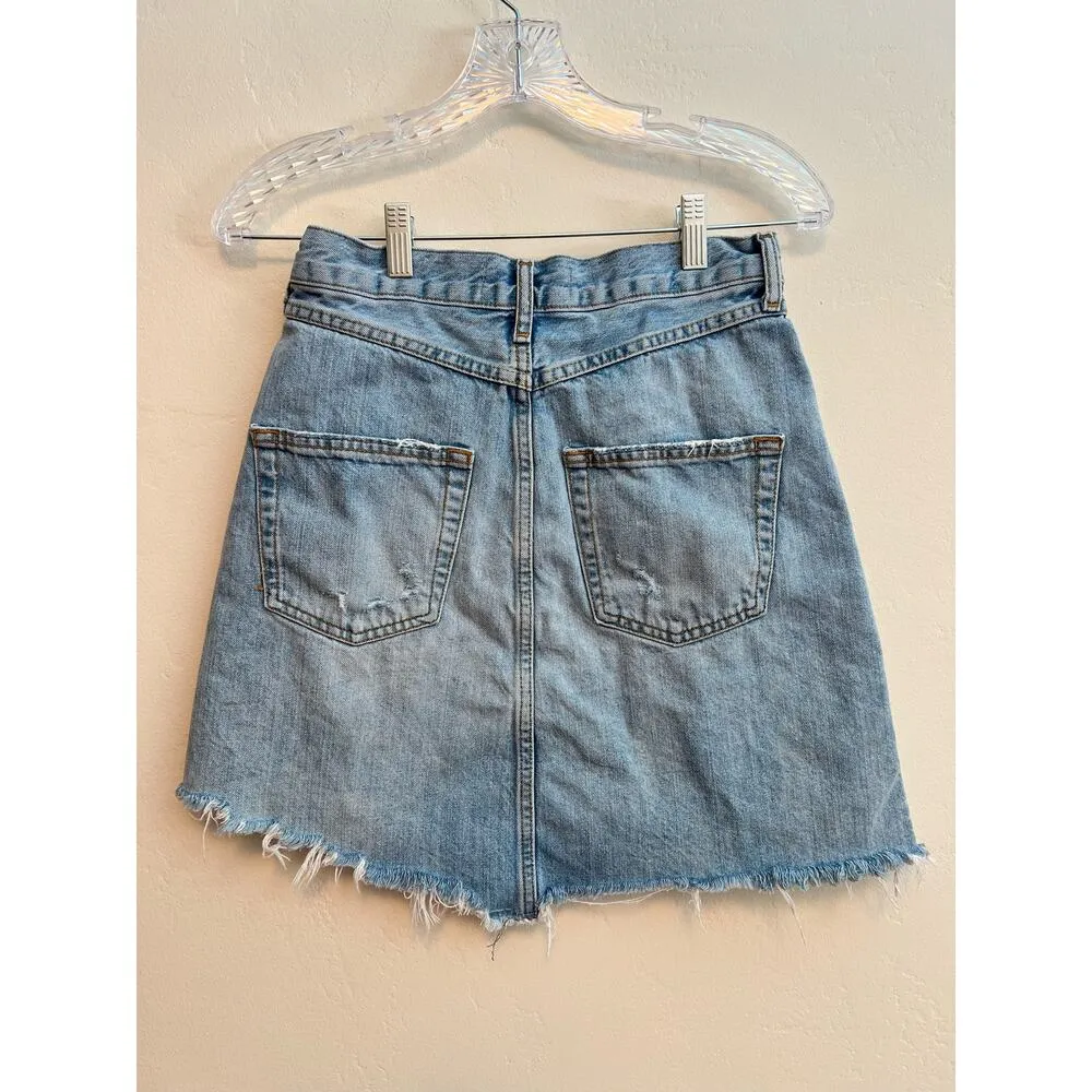 Zara Women Premium Denim Collection High Rise Jean Skirt Size: 5 (Small) - Image 4