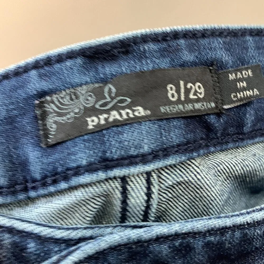 Prana Ankle Raw Hem Dark Wash Skinny Jeans - Image 2