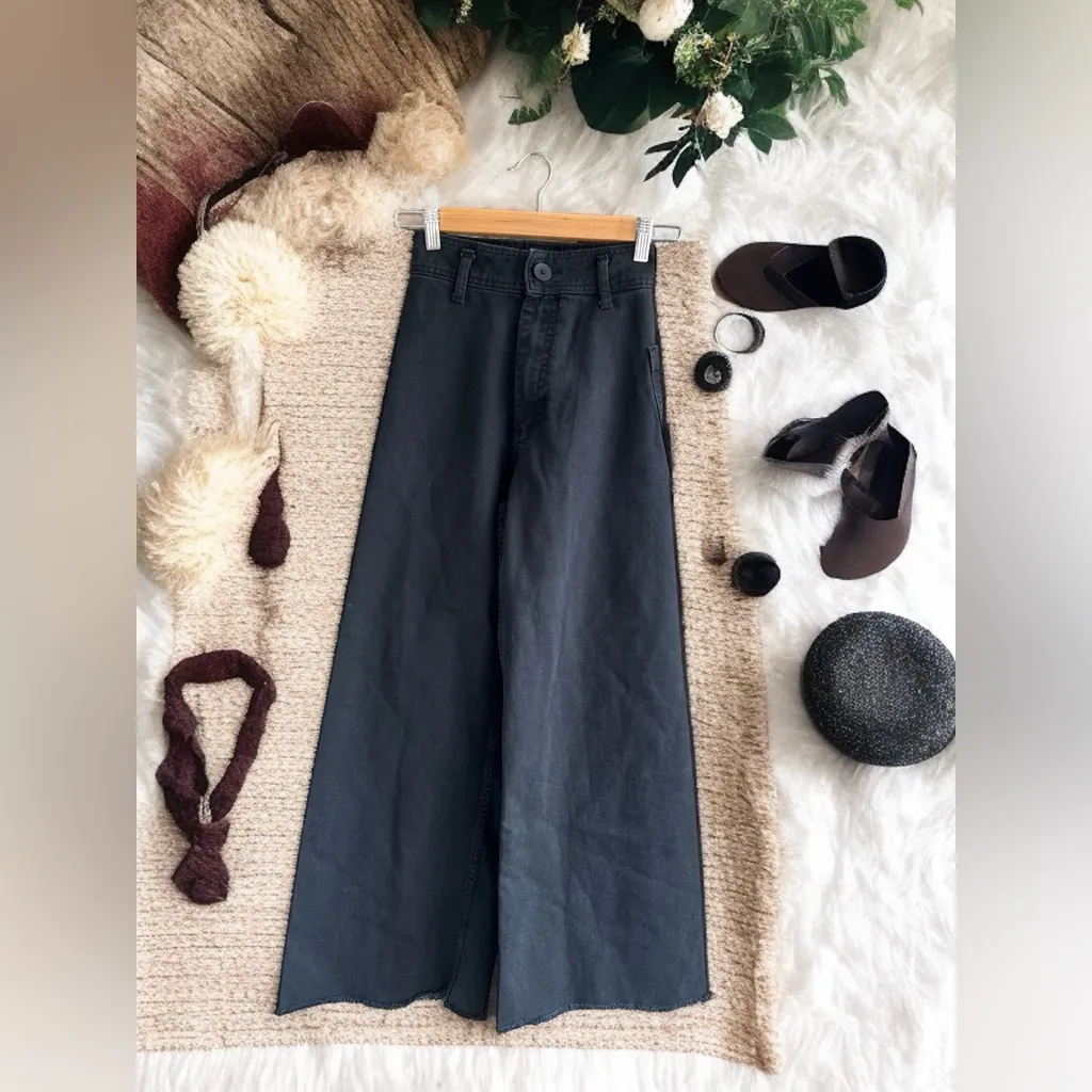 Zara Collection High - Waist Marine Straight Black Jeans - Image 2