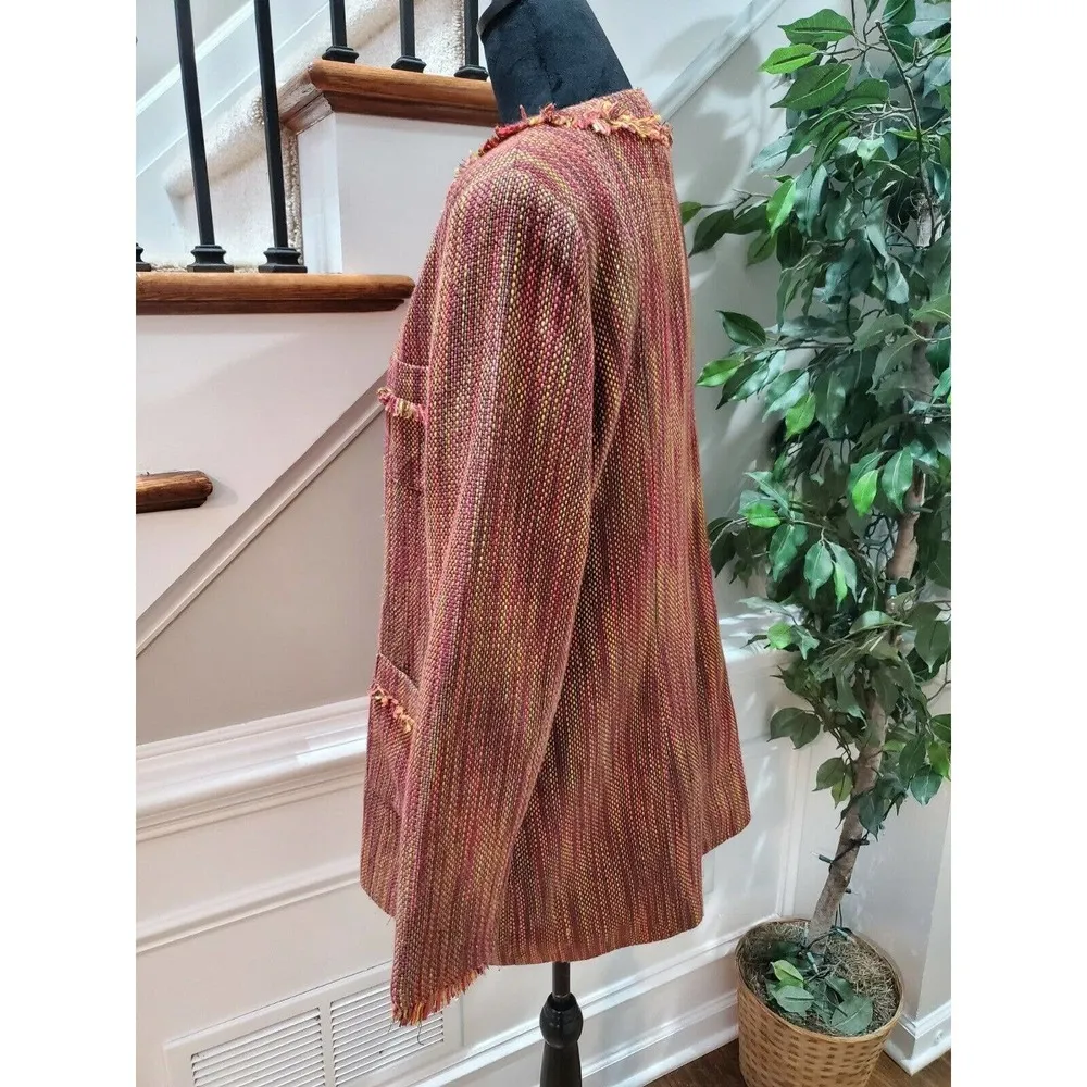 Chadwicks Women's Multicolor Acrylic Long Sleeve Casual Jacket Blazer Size 14 - Image 4