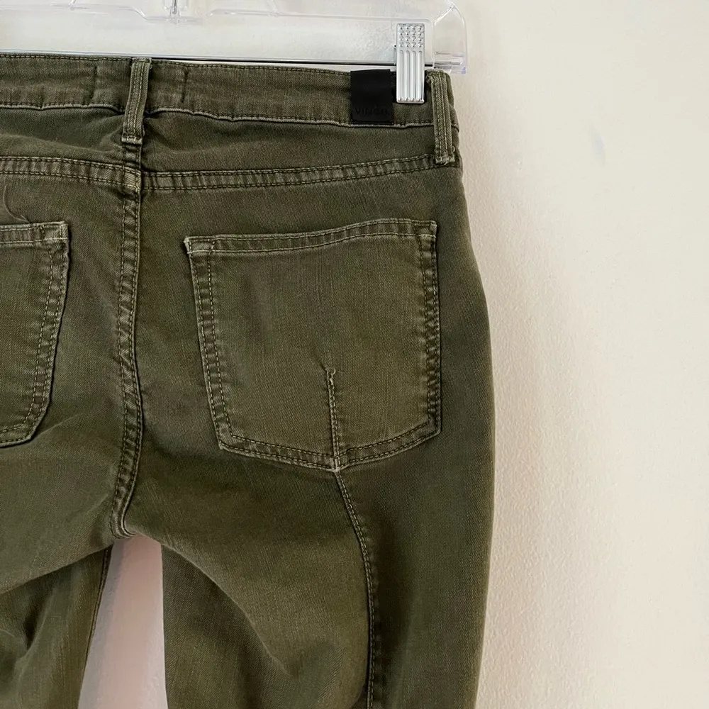 Vince Olive Green Tencel Blend Stretch Mid Rise Skinny Jeans Size 26 - Image 4