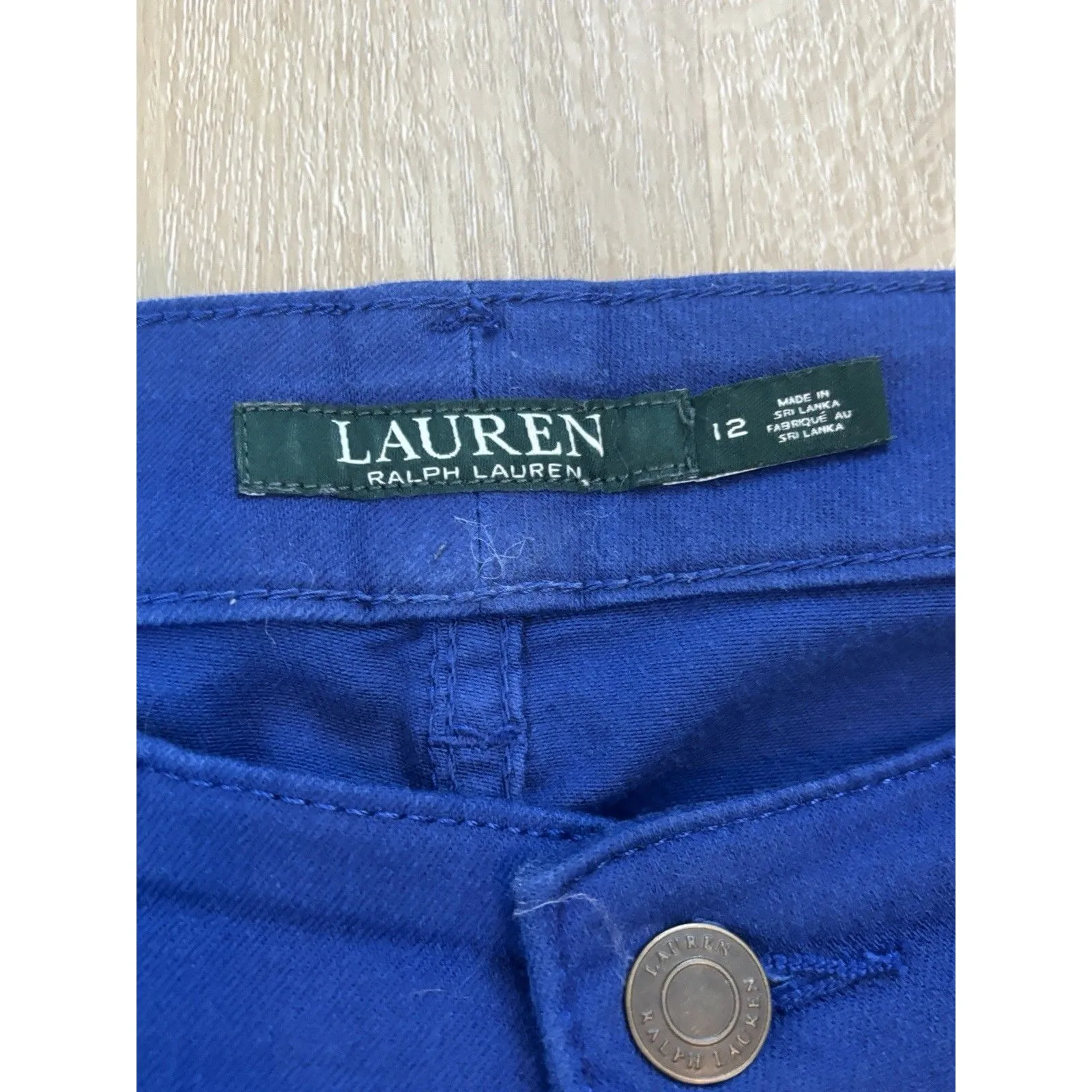 Lauren Ralph Lauren Jeans Womens Sz 12 Blue Premier Skinny Cropped Pants Jeans - Image 5