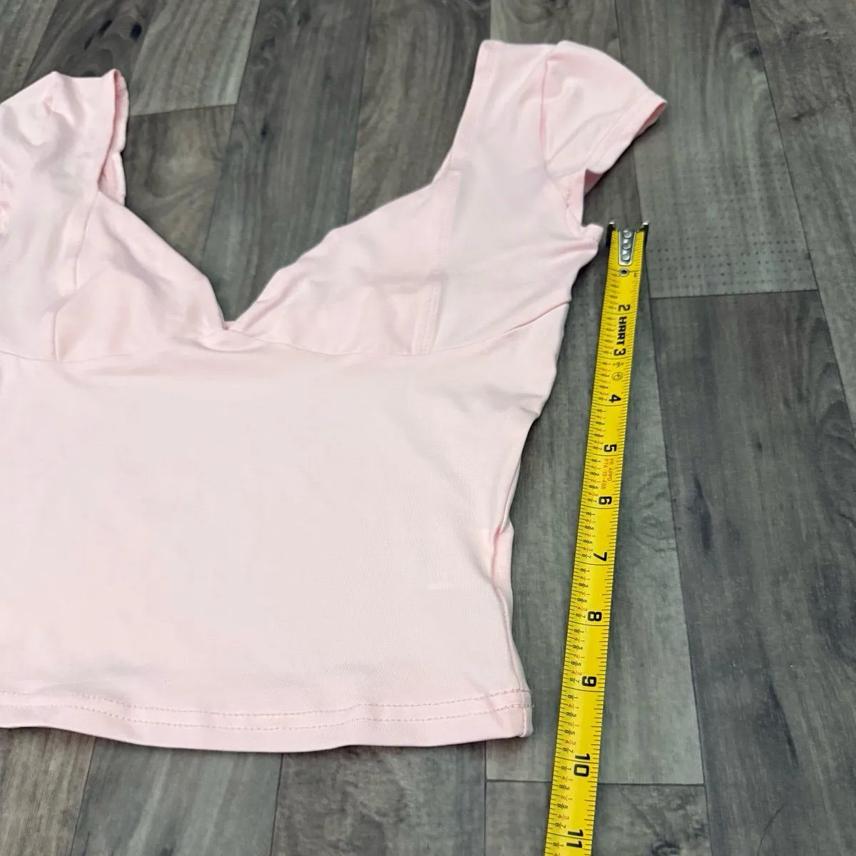 Balletcore pink coquette sweetheart neck top - Image 4