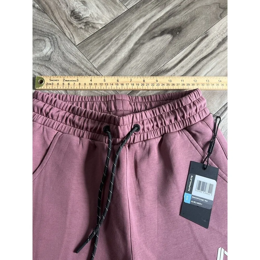 ALPHALETE WOMEN'S ELMTS ZIP JOGGER -Mauve, Size Small - Image 6