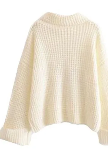 Turtleneck Cropped Sweater  - Image 4