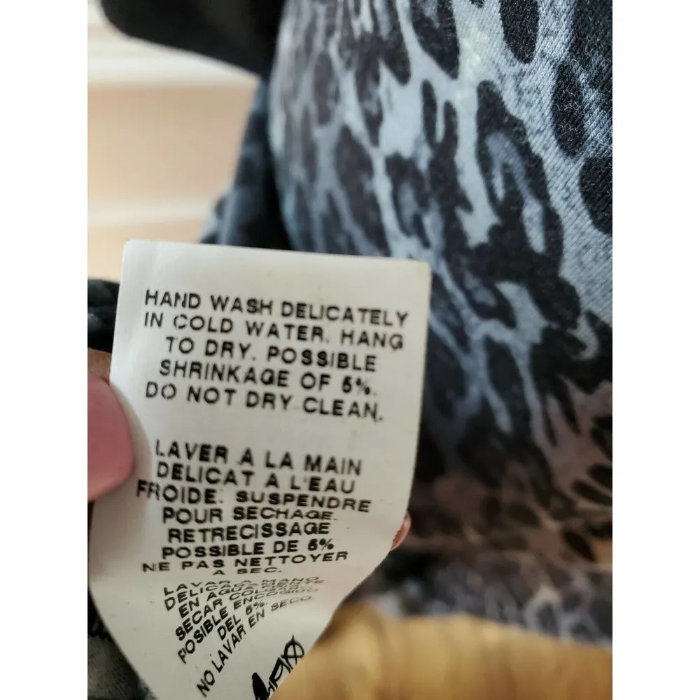 Karen Kane Women's Black/White Rayon Dress L - Image 11