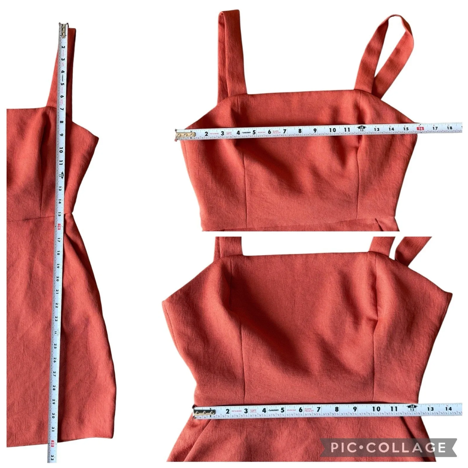 Aritzia Wilfred Ecoulement Tie Cut Out Peep Back Mini Dress Orange Womens Size 2 - Image 11