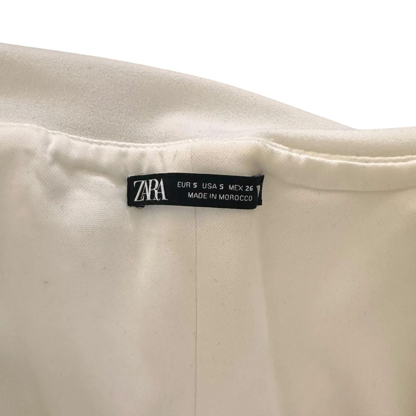 ZARA Cropped Corset Style‎ Top White Small - Image 5