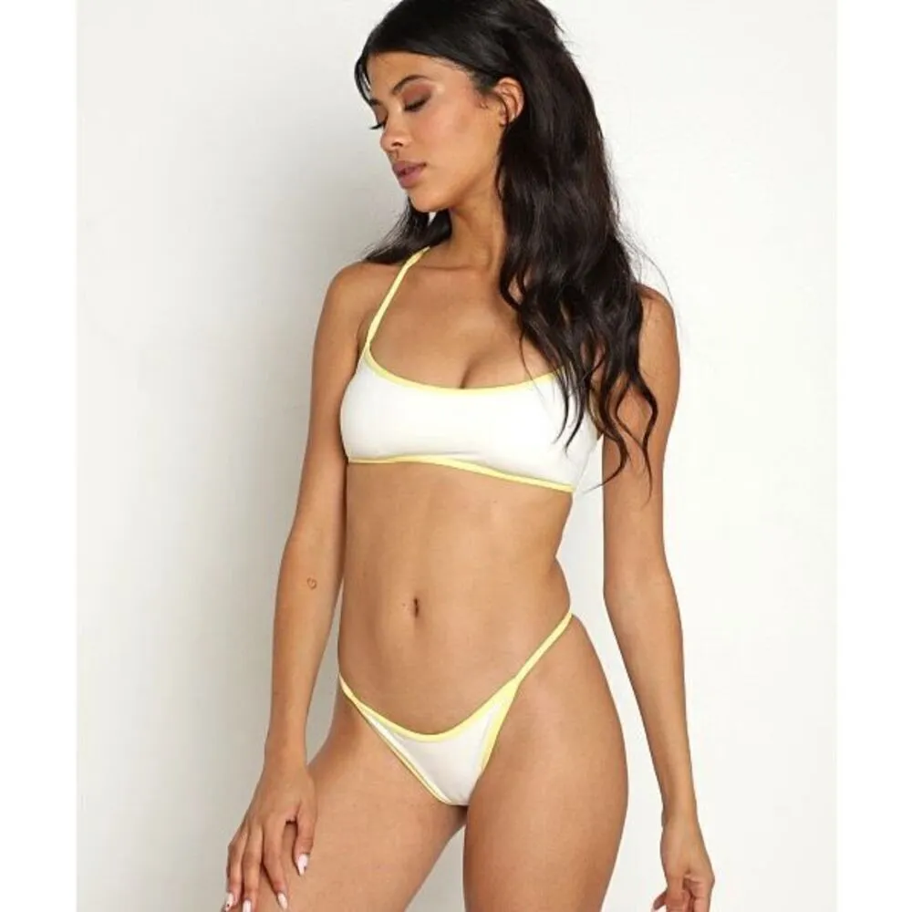 New. L*SPACE white and yellow bikini. Large. Retails. $198 - Image 3
