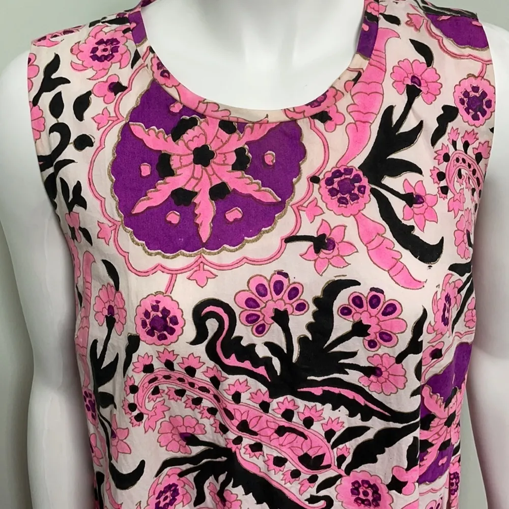 Roberta Roller Rabbit Sleeveless pink & purple dress size small - Image 2