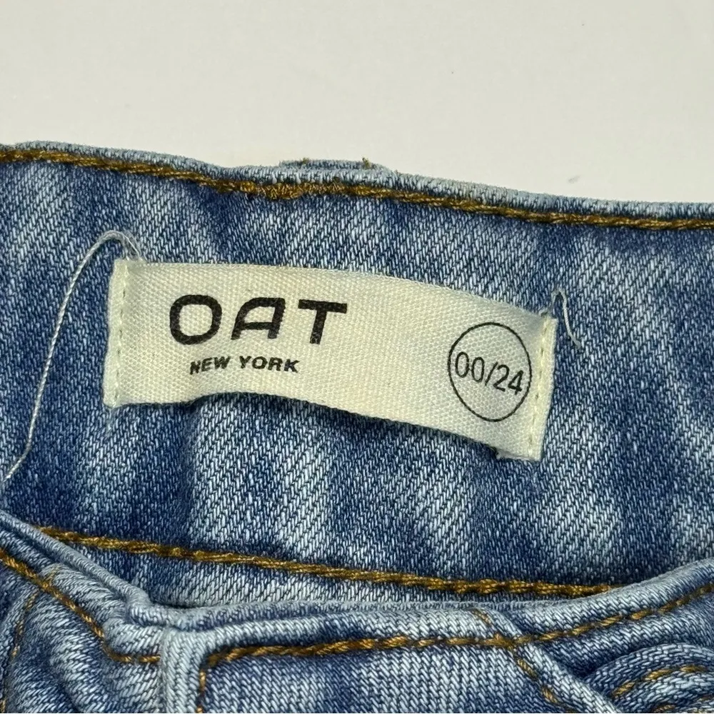 Oat New York boot cut braided waist detail jeans 00/24 Blue Size undefined - Image 5