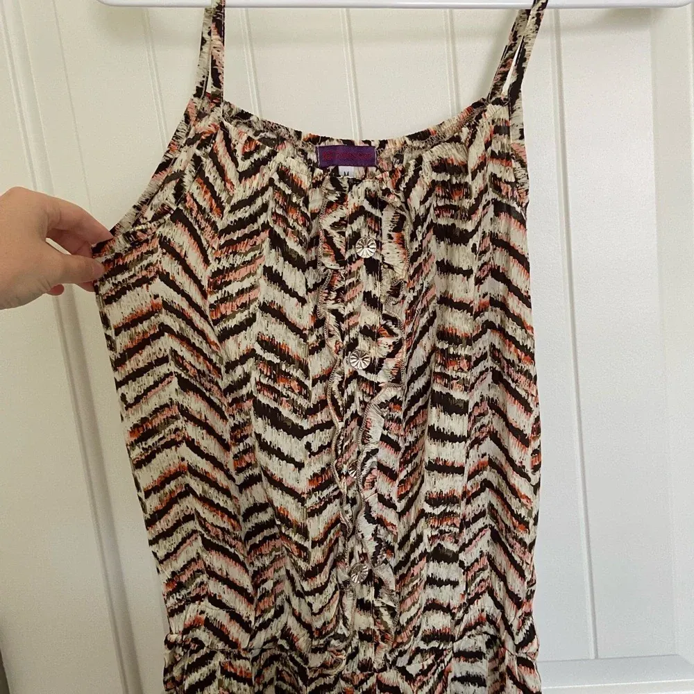 YJ Collection women’s patterned jumpsuit —‎ medium Brown - Image 2