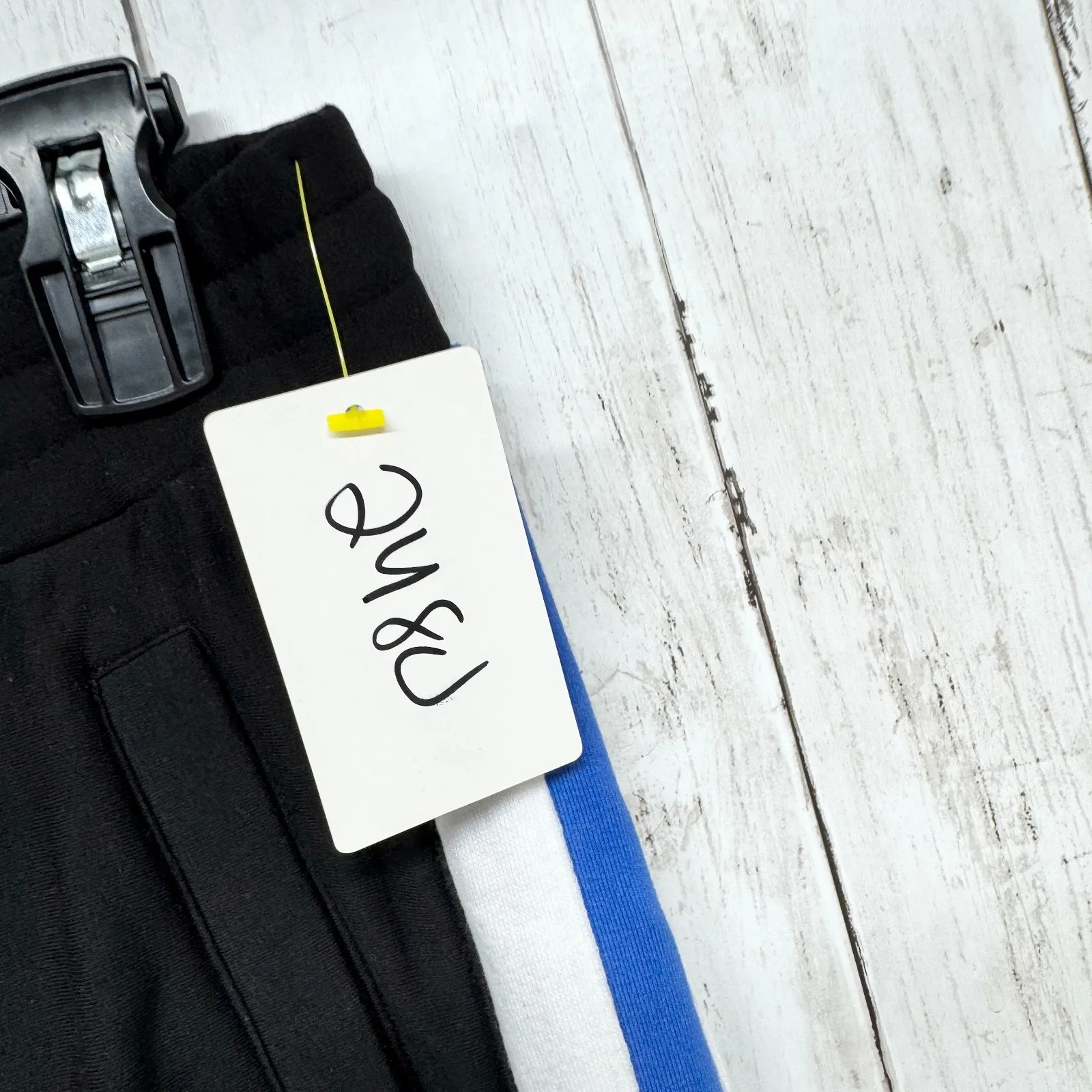 New Plush Pants Women Size Medium Navy Slim Snap Sides Joggers Drawstring Casual Blue - Image 9