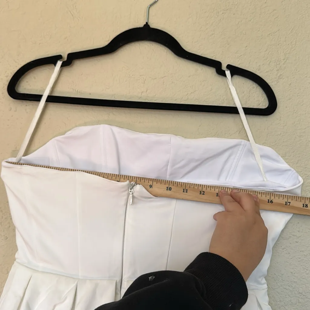 House of CB Emmanuela‎ White Strapless Pleated Mini Dress NWOT size XL - Image 9