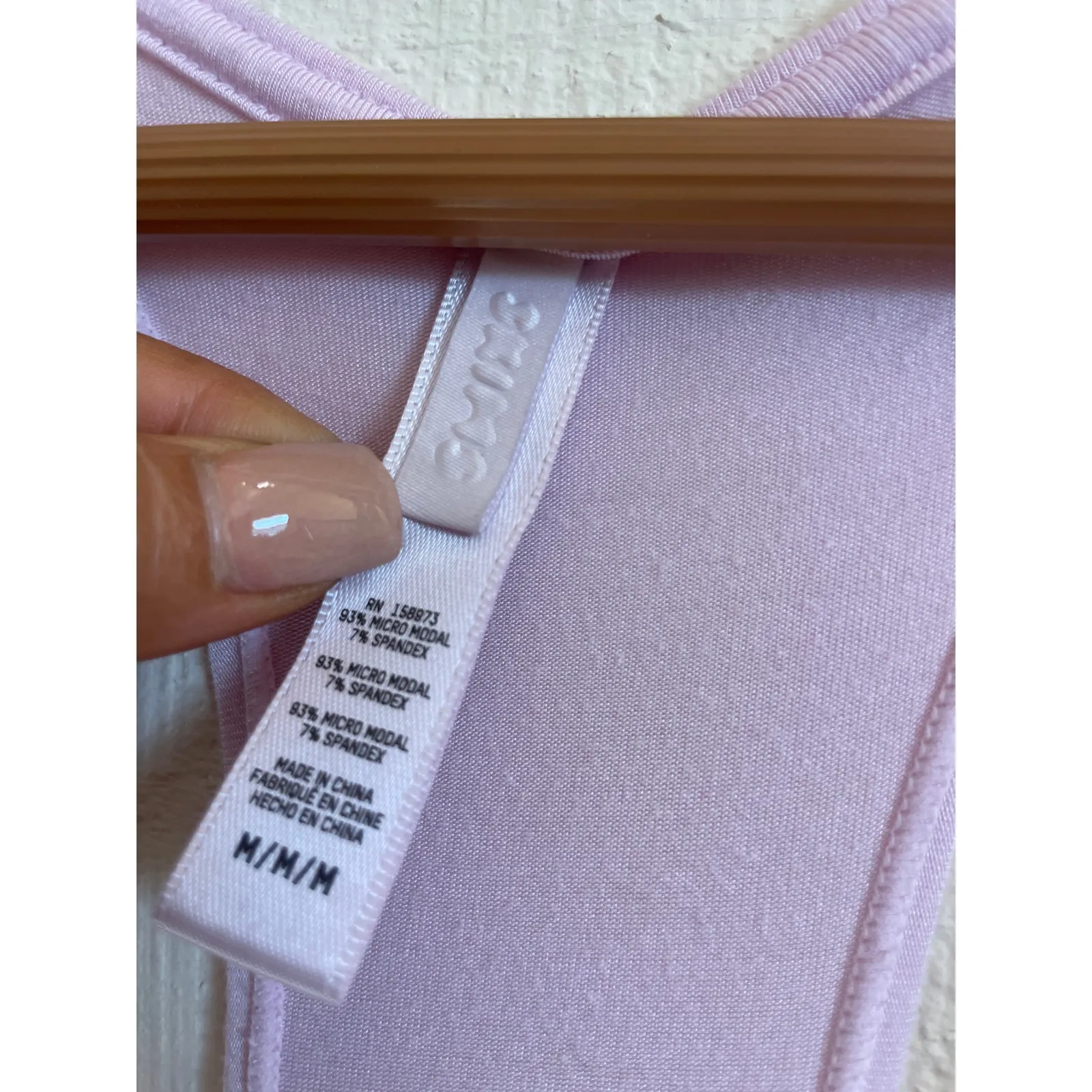 SKIMS Racerback Tank LUXURY LOUNGEWEAR Modal Top Loose Slouchy Medium M Pink - Image 3