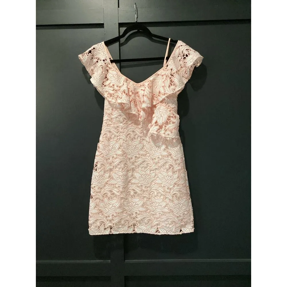 Club Monaco NAWALE DRESS ROBE PINK MIX/ROSE floral tier lace Mini dress nwt 4 - Image 14