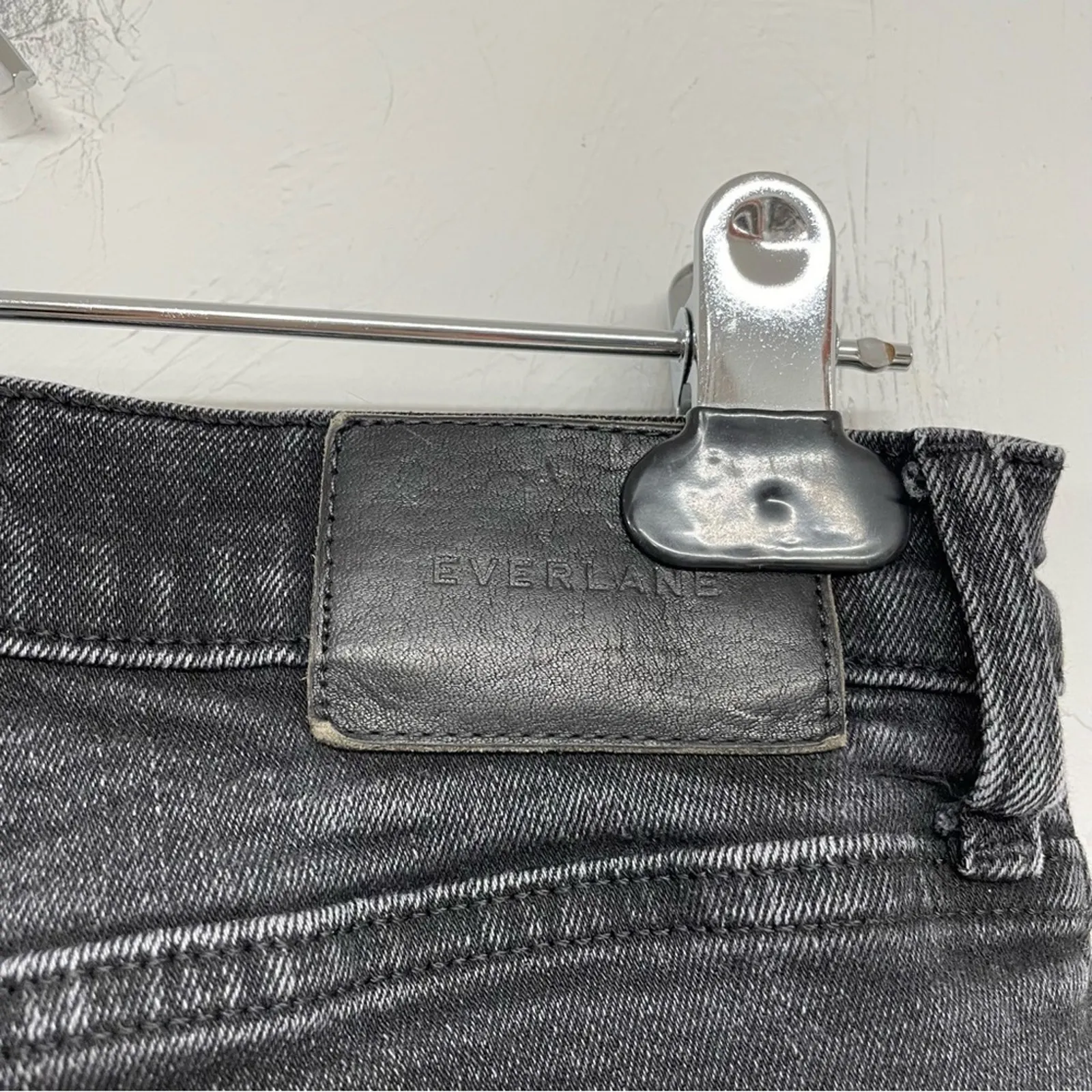 Everlane Grey High Rise Skinny Jeans Womens 27 Zip Fly Denim Casual Classic - Image 5