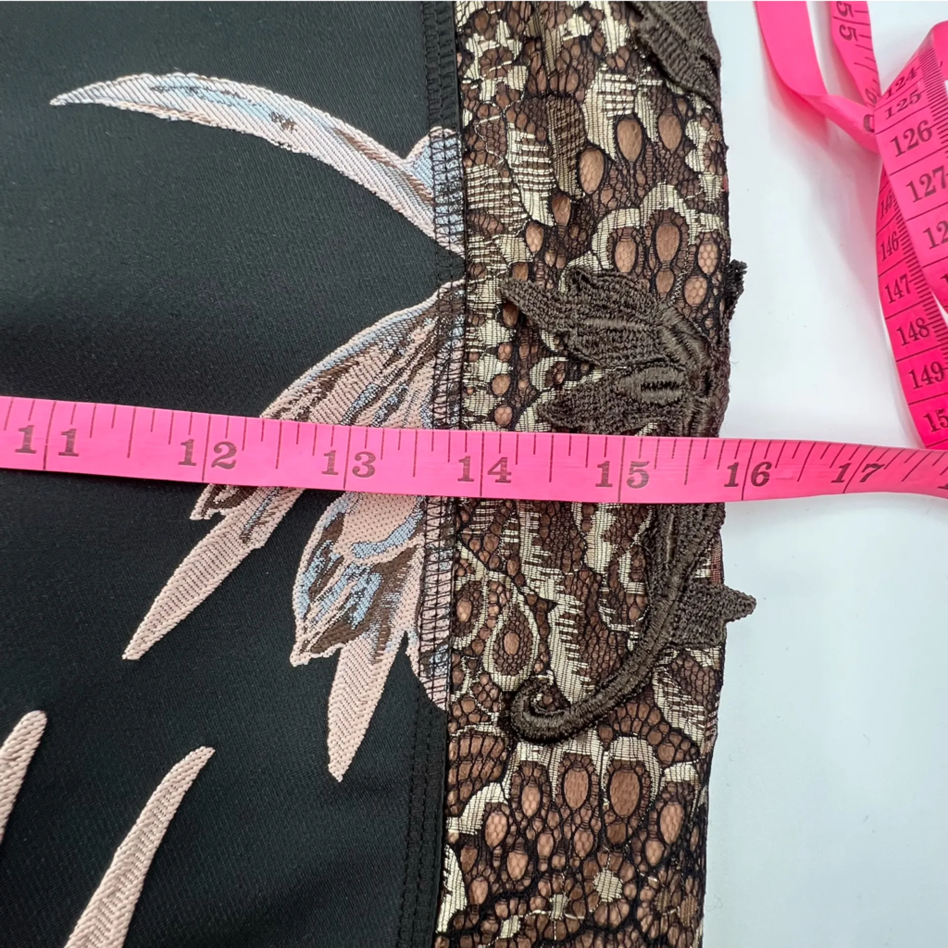 Beguile by Byron Lars Embroidered Brocade Dress Sz 4 petite Anthropologie Brown - Image 9