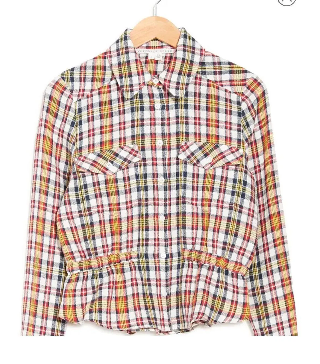 Seneca RED Plaid Blouse Top SZ 4 - Image 3