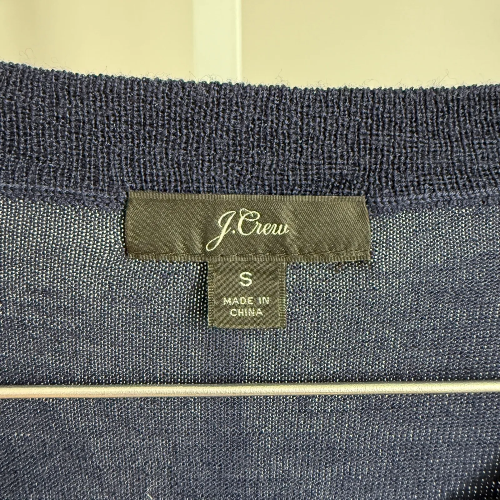 J Crew Blue Striped Merino Wool Sweater sz S Crew Neck Preppy‎ Collegiate - Image 4