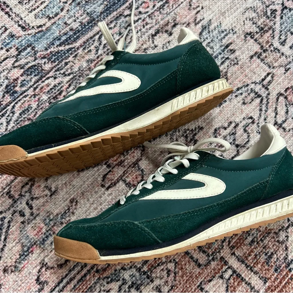 Tretorn Rawlins Green Suede Sneakers Size 8.5 - Image 8