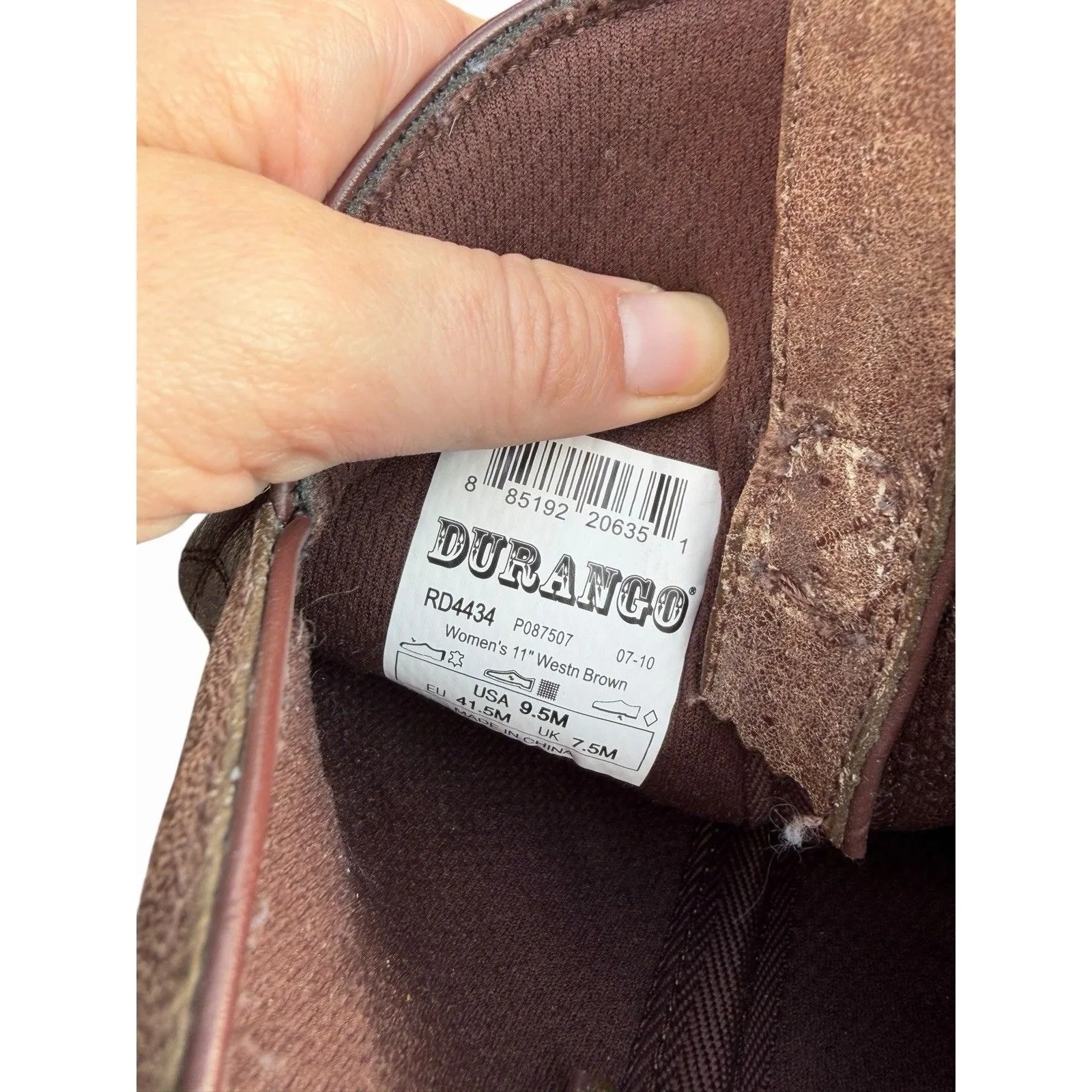 Durango RD4434 Western Brown Cowgirl Boots  Crush Collection  11” Shaft Women's - Image 6