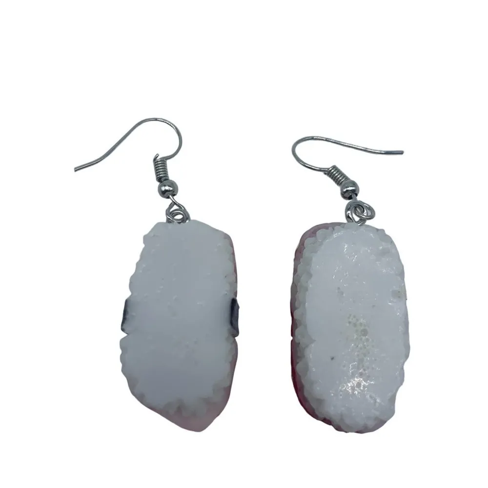 Unbranded NEW red,pink and white sushi earrings Pink - Image 6