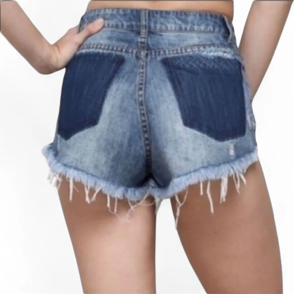Distressed  Denim Shorts‎ - Image 2