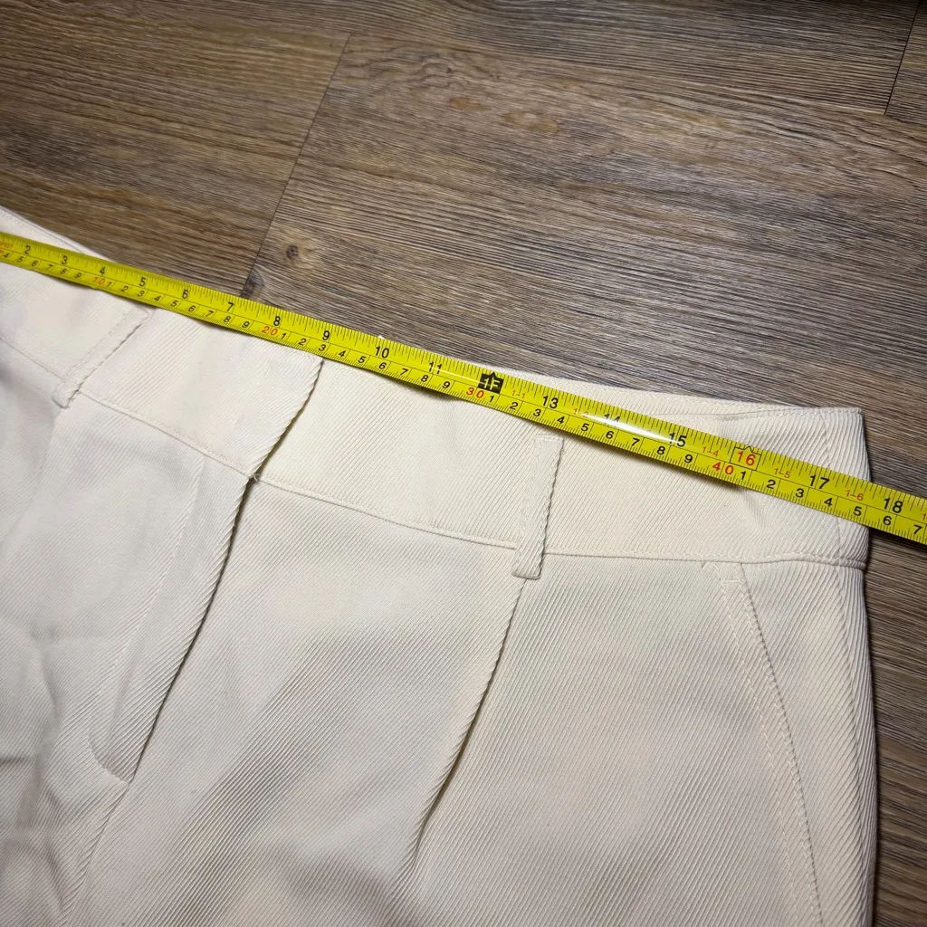 Akris Punto Cream Cropped Ankle Pants Women’s Size 14 Tailored Office Trousers - Image 7