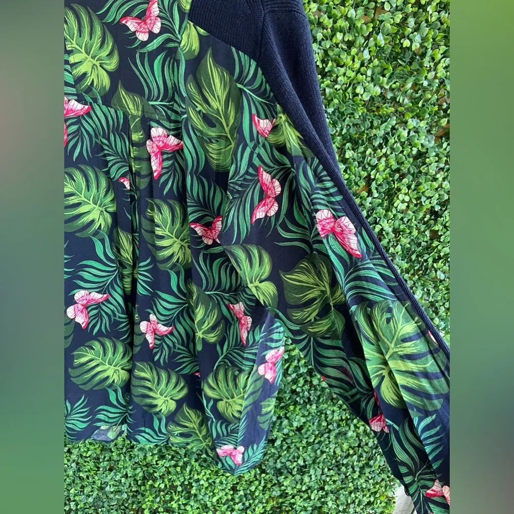 Free People X Sandrine Rose Oversized Sweater with Sheer Tropical Back - NWT - Image 8