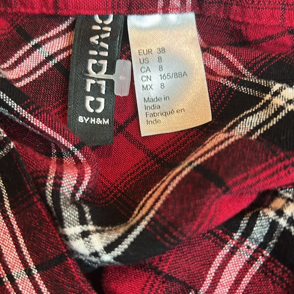 3/$15 DIVIDED plaid button down - Image 5