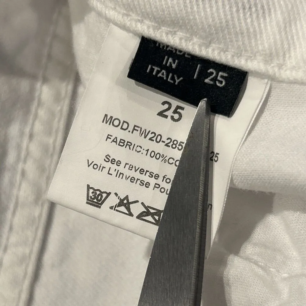 Retrofete Jeans Womens 25 X 31 Chris White Distressed Straight Leg Italy - Image 6