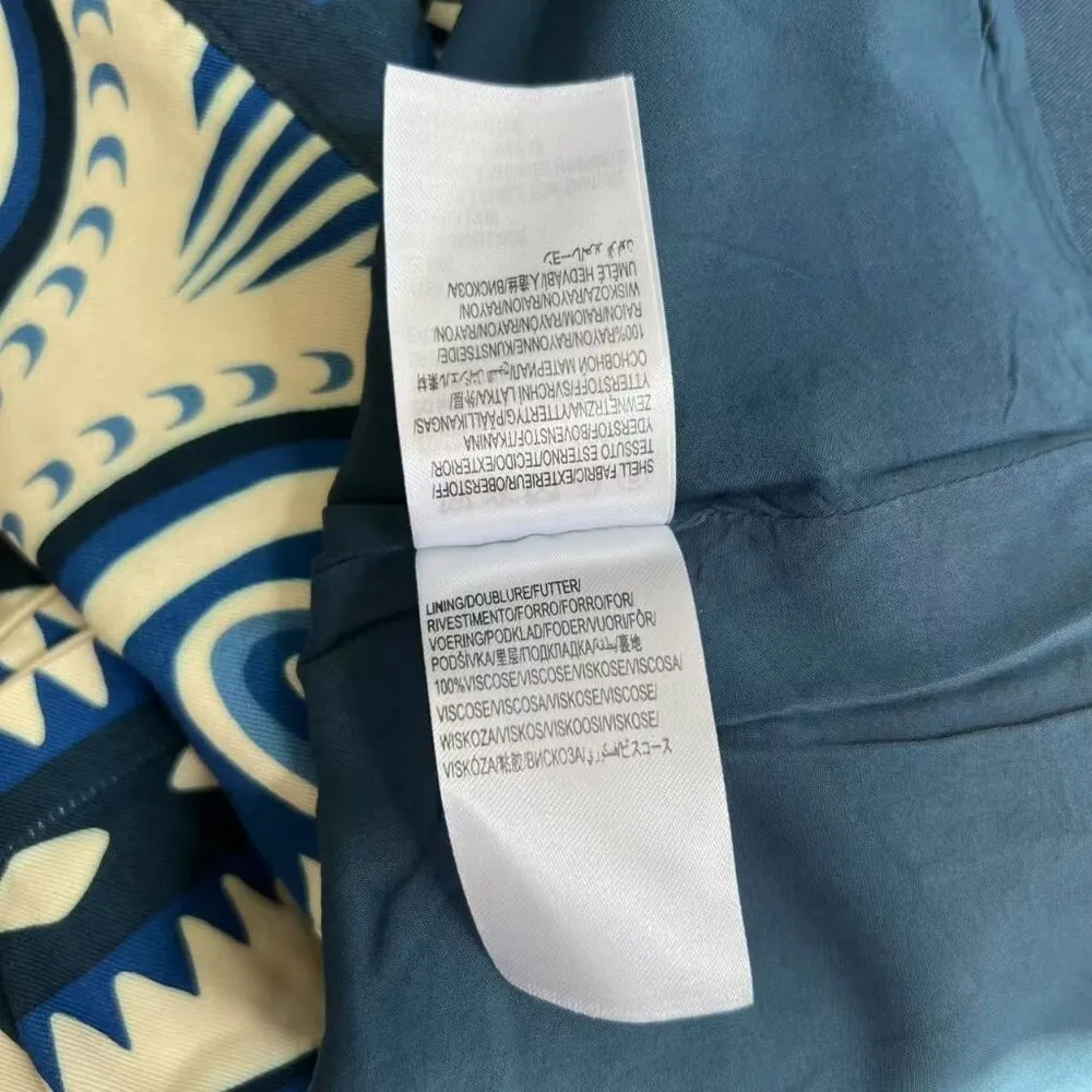 NWOT Farm Rio Anthropologie Long-Sleeve Blazer Dress Blue Size XS - Image 8