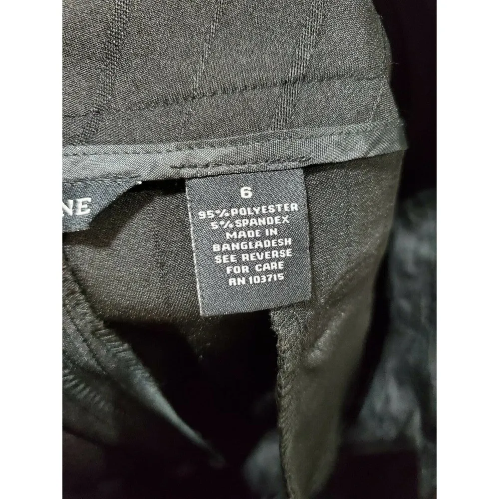 Larry Levine Women Black Polyester & Rayon Mid Rise Straight Legs Dress Pants 6 - Image 8