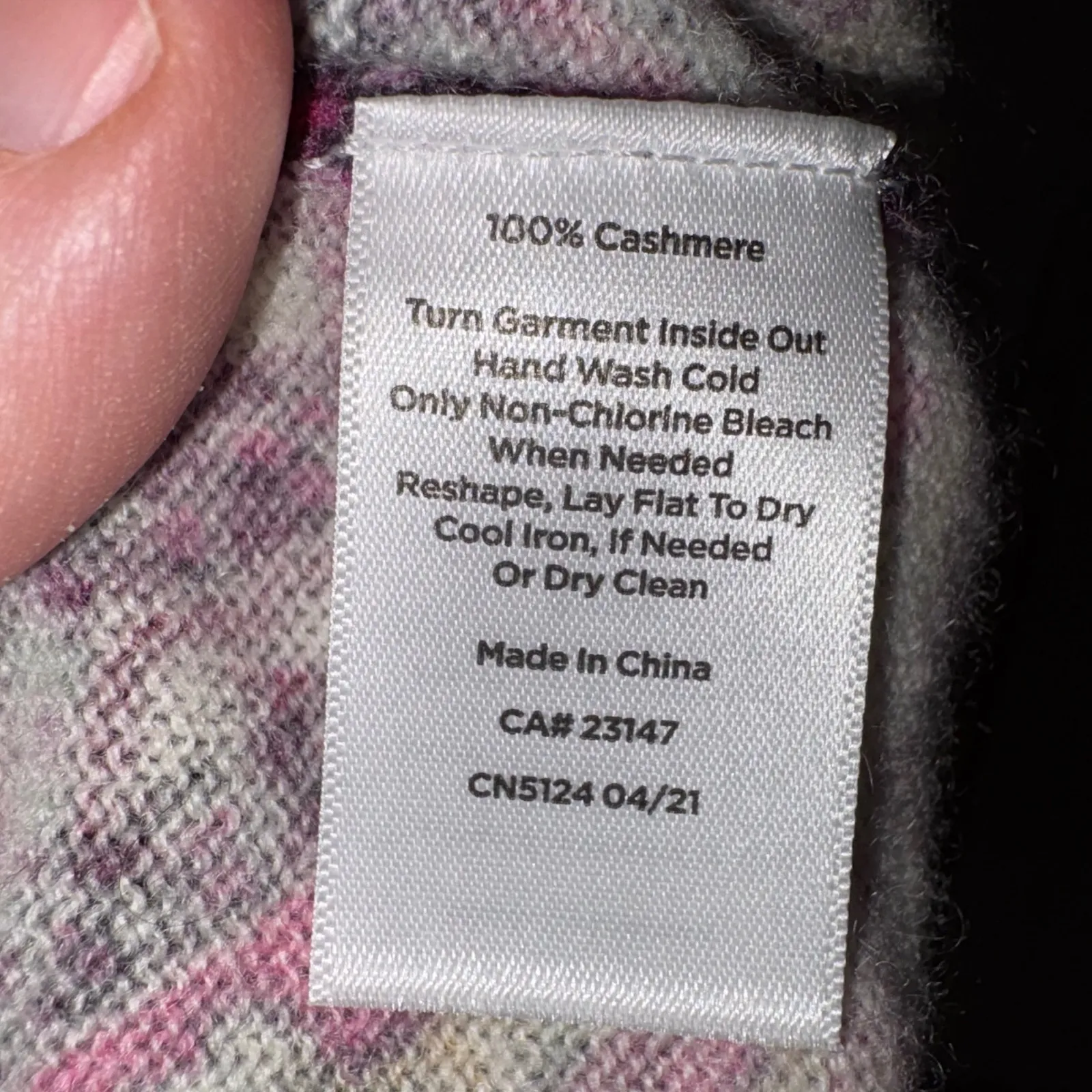 Talbots Petite Audrey Cashmere sweater purple autumn Paisley 3/4 sleeve Size SP - Image 6