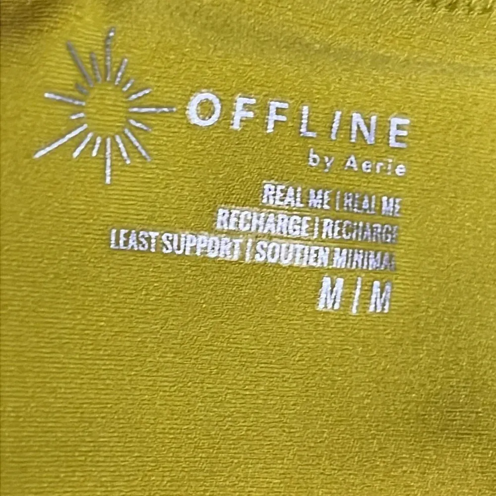 OFFLINE By Aerie Real Me Racerback Longline Sports Bra, Green Rush - Image 3