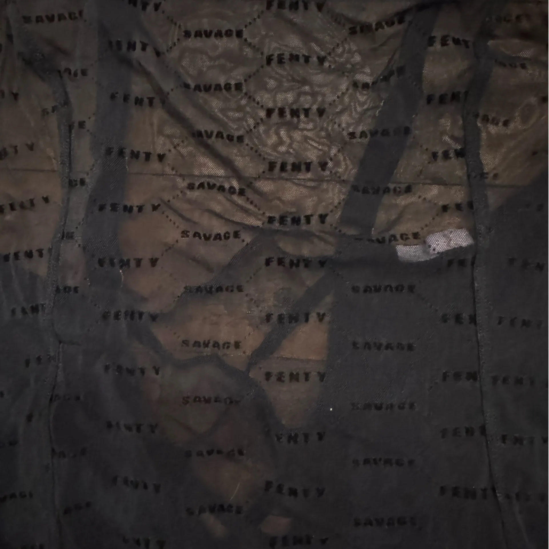 SAVAGE X FENTY Logo‎ Sheer Bodysuit Black Size M - Image 4