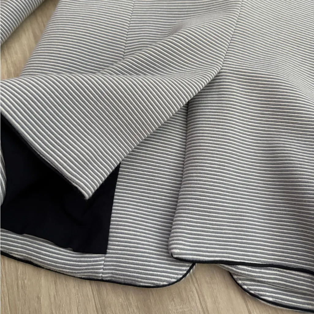 Ann Taylor Hutton Textured Stripe Blazer Jacket | Grey Stripe | 4 - Image 7