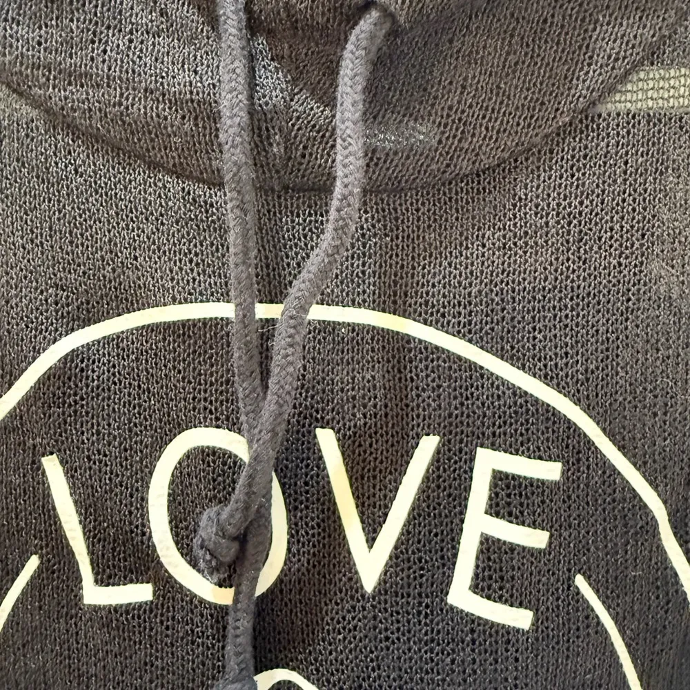 Black ‘Love & Hope’ See Through Hooded Jumper
Size M - Image 4