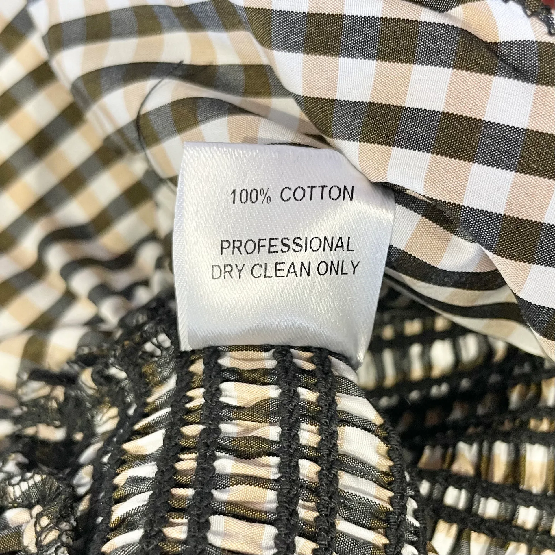 New  Plaid Smocked Ruffle Trim Barrett Skirt Sandbar Check - Image 12